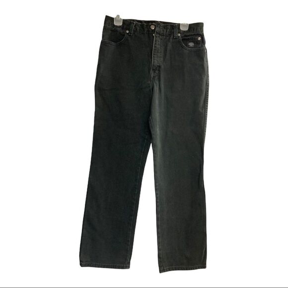 HARLEY DAVIDSON VINTAGE High Waist Black Women’s Boot Cut Jeans Size 12R - Picture 1 of 9